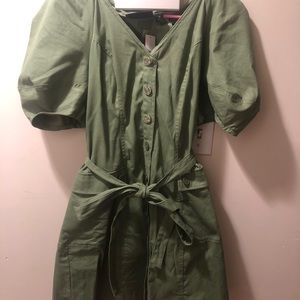 NWT XS New York and Company Army Green Dress